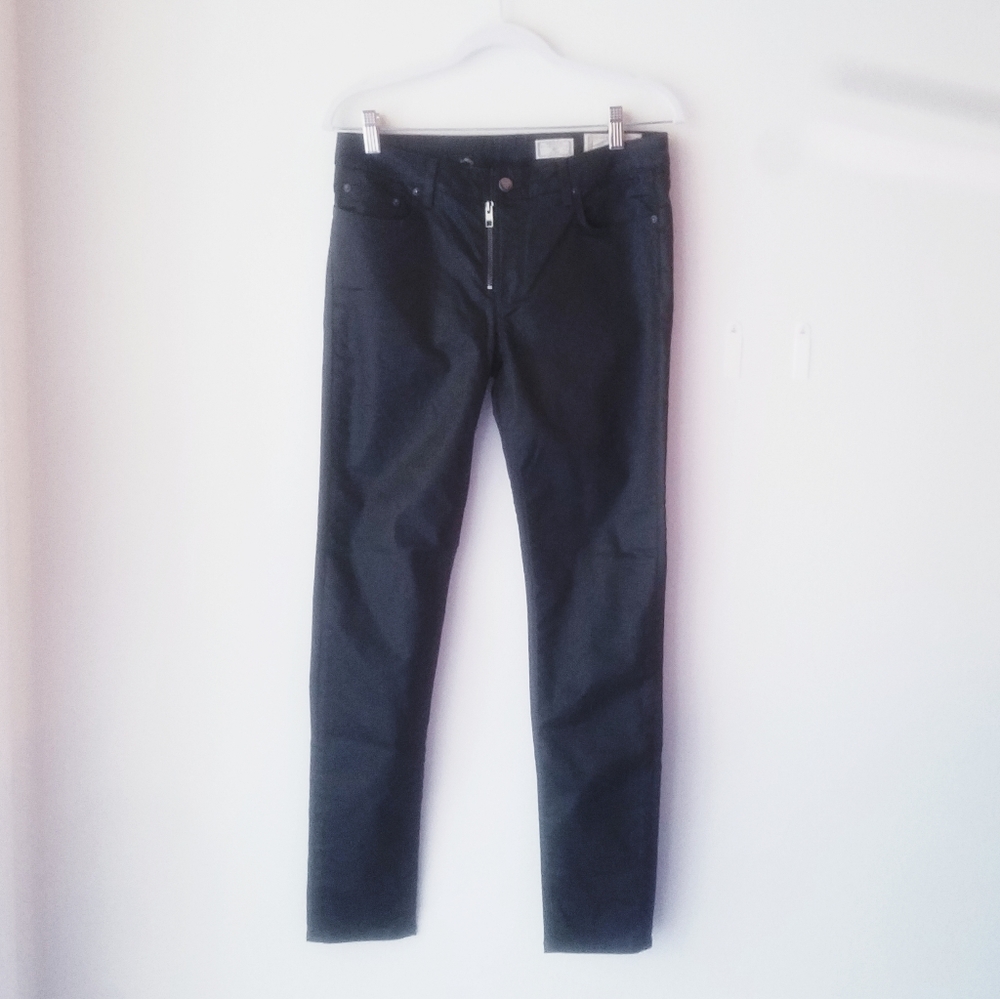 SOLD Allsaints coated expose zip jeans 27